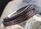 Bracelet : Just for Him Cross Leather Stamped, Leather, Stainless Steel, Magnetic Closure