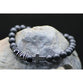 Bracelet: Just for Him Cross Black Bead/Hematite, Semi Precious Stones, Stretchable