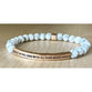 Bracelet: Trust In The Lord, Semi-Precious Natural Stones, Accent Piece with Brass base and Gold Overlay. Stretchable