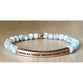 Bracelet: I Can Do All Things, Semi-Precious Natural Stones, Accent Piece with Brass base and Gold Overlay. Stretchable