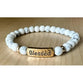 Bracelet: Blessed Beaded, Semi-Precious Natural Stones, Accent Piece with Brass base and Gold Overlay. Stretchable