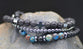 Bracelet, Mens: Cross 3 Strand Lava/Phoenix Stone (Semi-Precious Stones, Stretchable)
