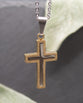 Just For Him Necklace, Stainless Steel: Gold and Silver Cross, 51Cm Silver Chain