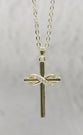 Necklace: Gold Infinity Cross (Zinc Base with Gold Overlay, Austrian Crystal Accent, Lobster Clasp)