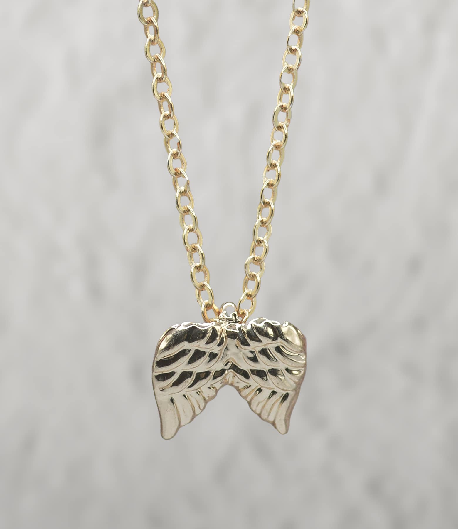 Necklace: Guardian Angel Gold (Zinc Base with Gold Overlay, Lobster Clasp)