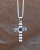 Necklace, Mens: Silver Wrapped Cross Ncklce (Stainless Steel, Lobster Clasp Closure)