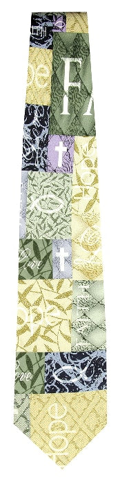 Silk Tie: Faith, Hope, Love 2 (Blue)