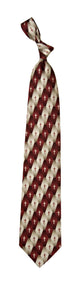 Silk Tie: Gradient Pattern Cross (Burgundy)