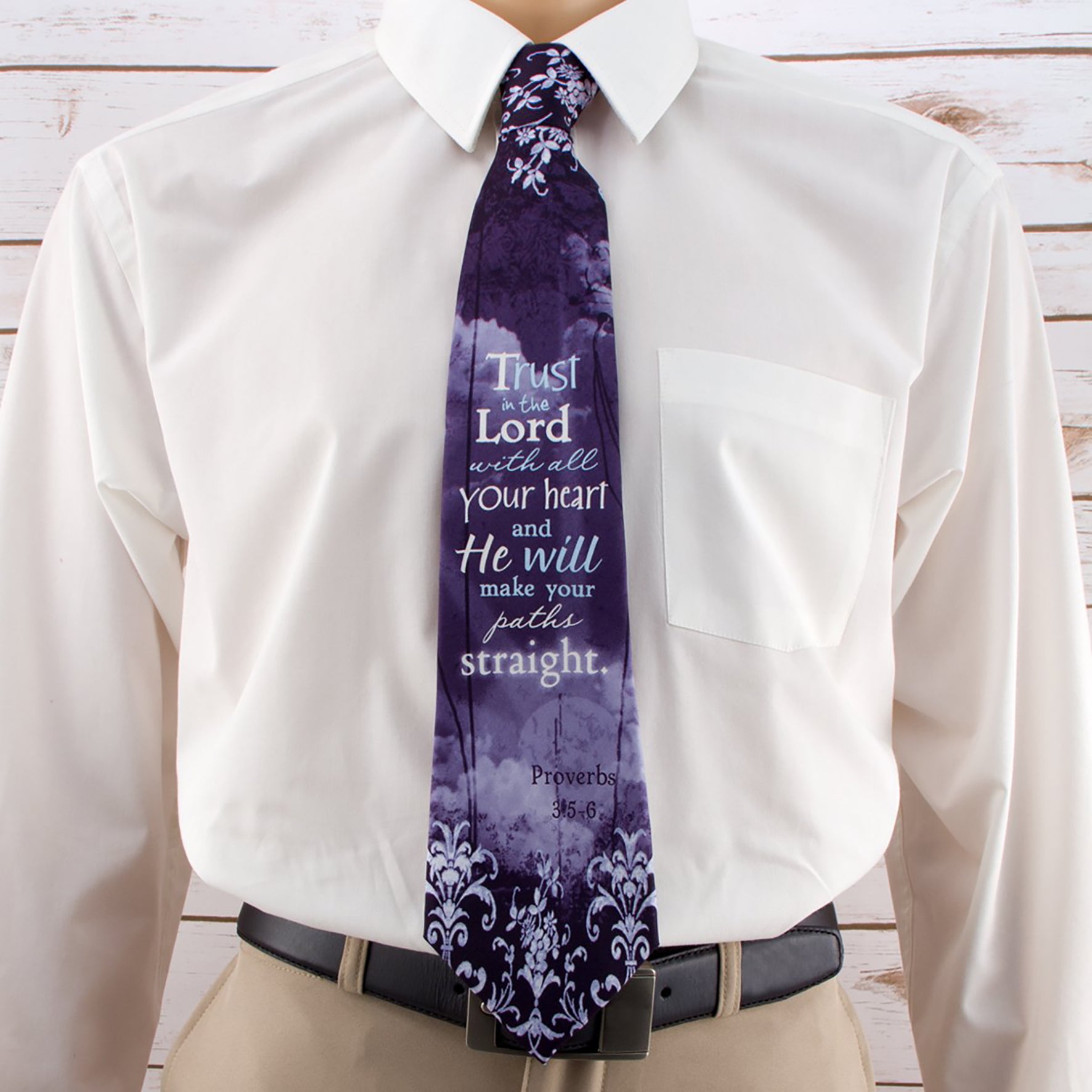 Silk Tie: Your Paths Proverbs 3:5-6