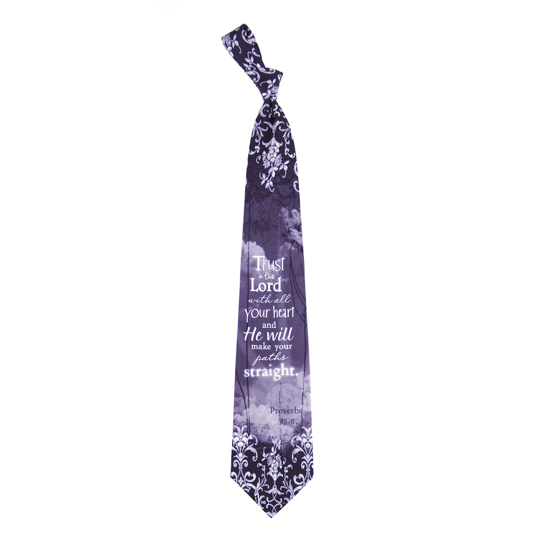 Silk Tie: Your Paths Proverbs 3:5-6