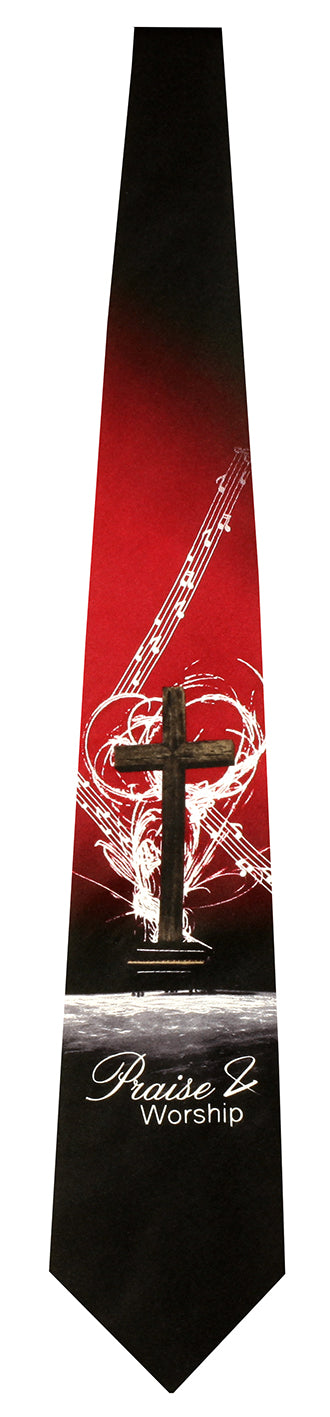 Silk Tie: Praise & Worship Him