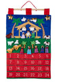 Fabric Advent Calendar: Holy Night, 24 Embroidered Figurines Included
