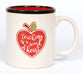 Ceramic Mug Teaching is a Work of Heart, White/Red/Black (384ml) (Teaching Is A Work Of Heart Series)