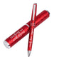 Pen With Case: Teaching is a Work of Heart, Red/Silver, Black Ink (Teaching Is A Work Of Heart Series)