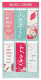 Bookmark Magnetic - set of 6: It is Well, Pinks (Well With My Soul Collection)
