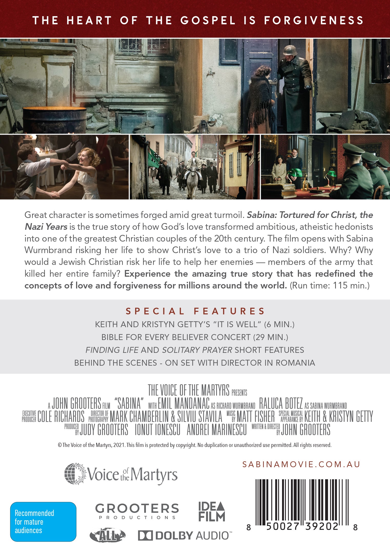 Sabina: Tortured For Christ, the Nazi Years (DVD + Blu-ray + Digital Edition Combo Pack)