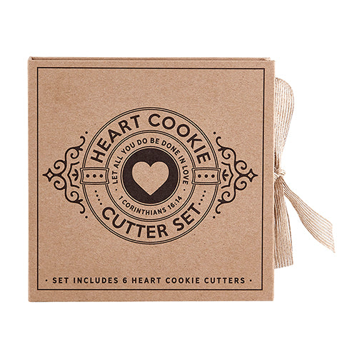 Heart Cookie Cutter Set (Set includes 6 nesting heart shaped cookie cutters) (Stainless Steel)