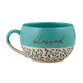 Ceramic Mug, 473ml: Blessed, Blue, Handcrafted Stoneware