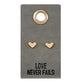 Earrings: Leather Tag Heart  (Zinc Alloy)