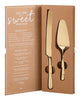 Wedding Cake Serving Set (includes cutting knife and server) (Champagne Gold Stainless Steel)