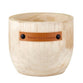 Planter-Bless This Home (Paulownia Wood /Leather)