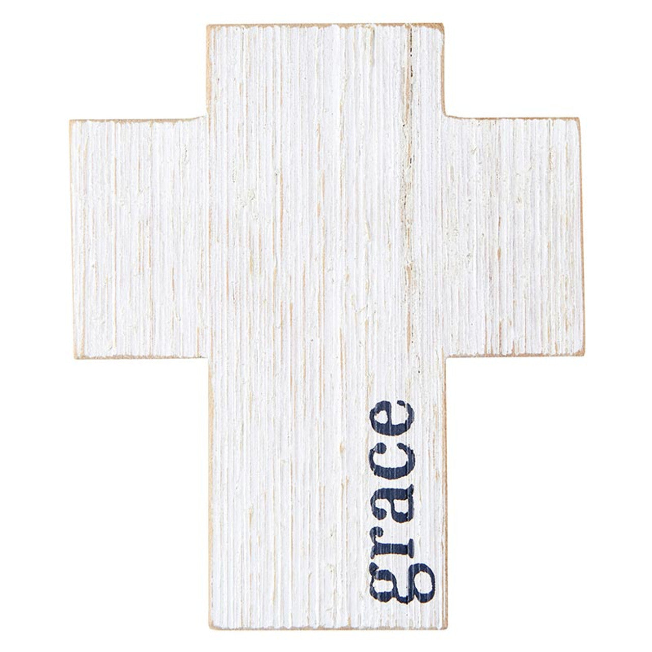 Cross: Grace, White (Paulownia Wood)
