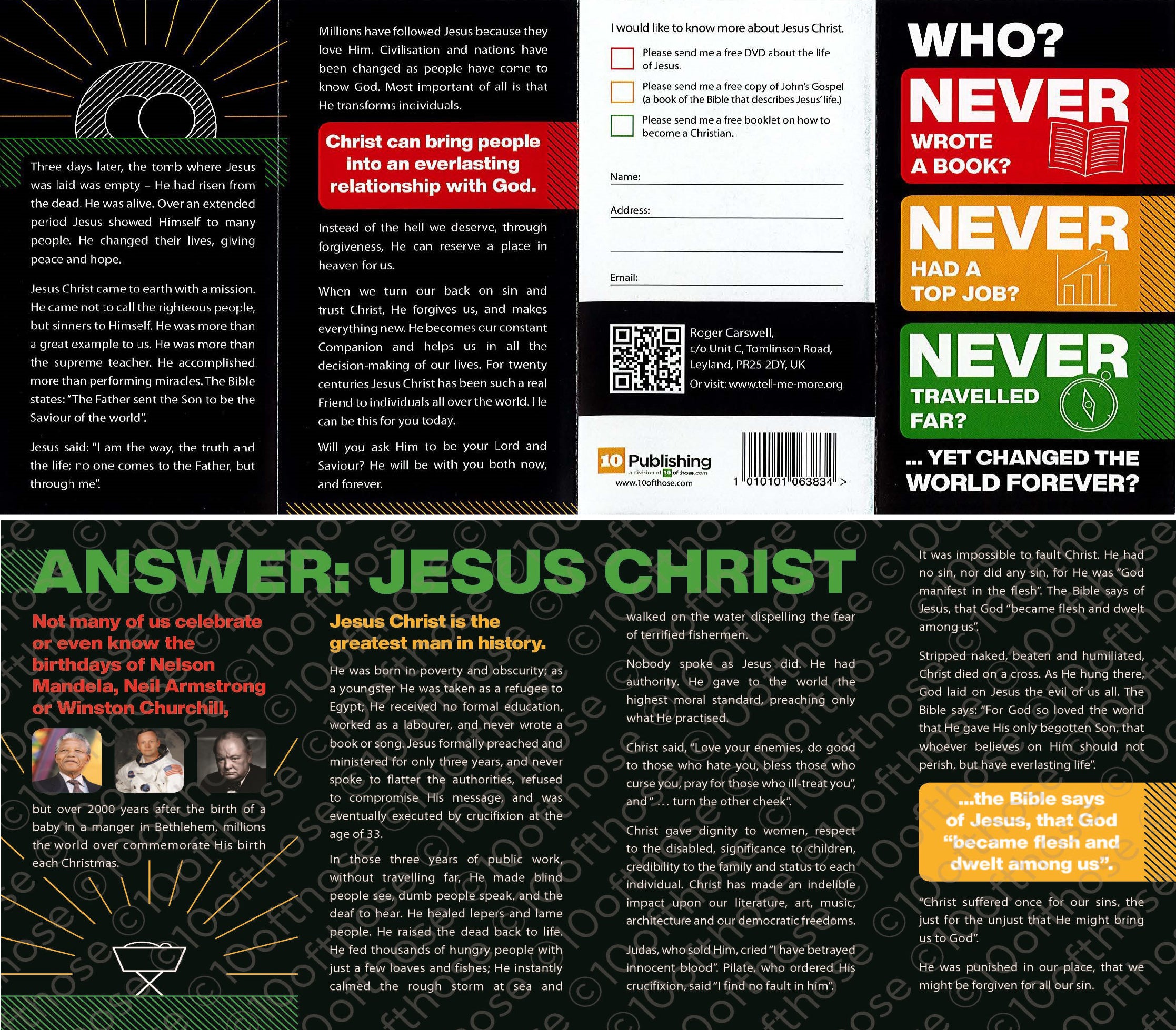 Who Never Wrote a Book? Had a Top Job? Never Travelled Far?.. Yet Changed the World Forver