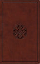 ESV Value Thinline Bible Brown Mosaic Cross Design (Black Letter Edition)