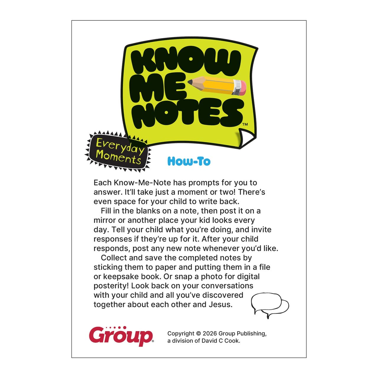 Know-Me-Notes: Everyday Moments