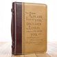 Bible Cover Extra Large: For I Know the Plans....Burgundy/Sand (Jer 29:11)