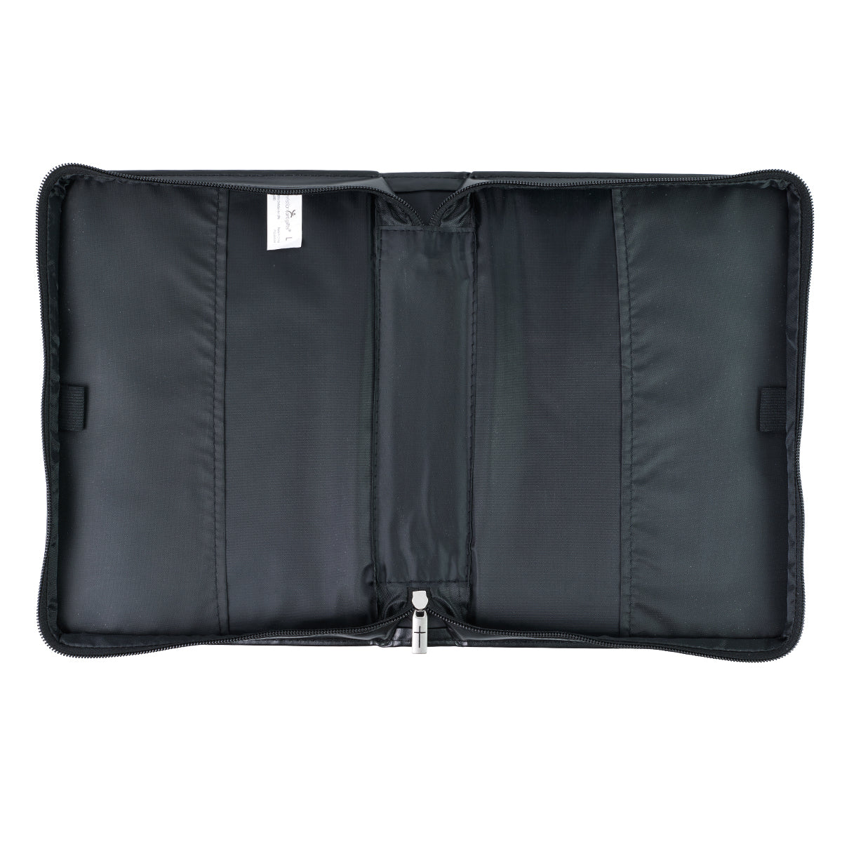 Bible Cover Medium Classic, Be Strong & Courageous, Grey/Black Luxleather (Joshua 1: 9)