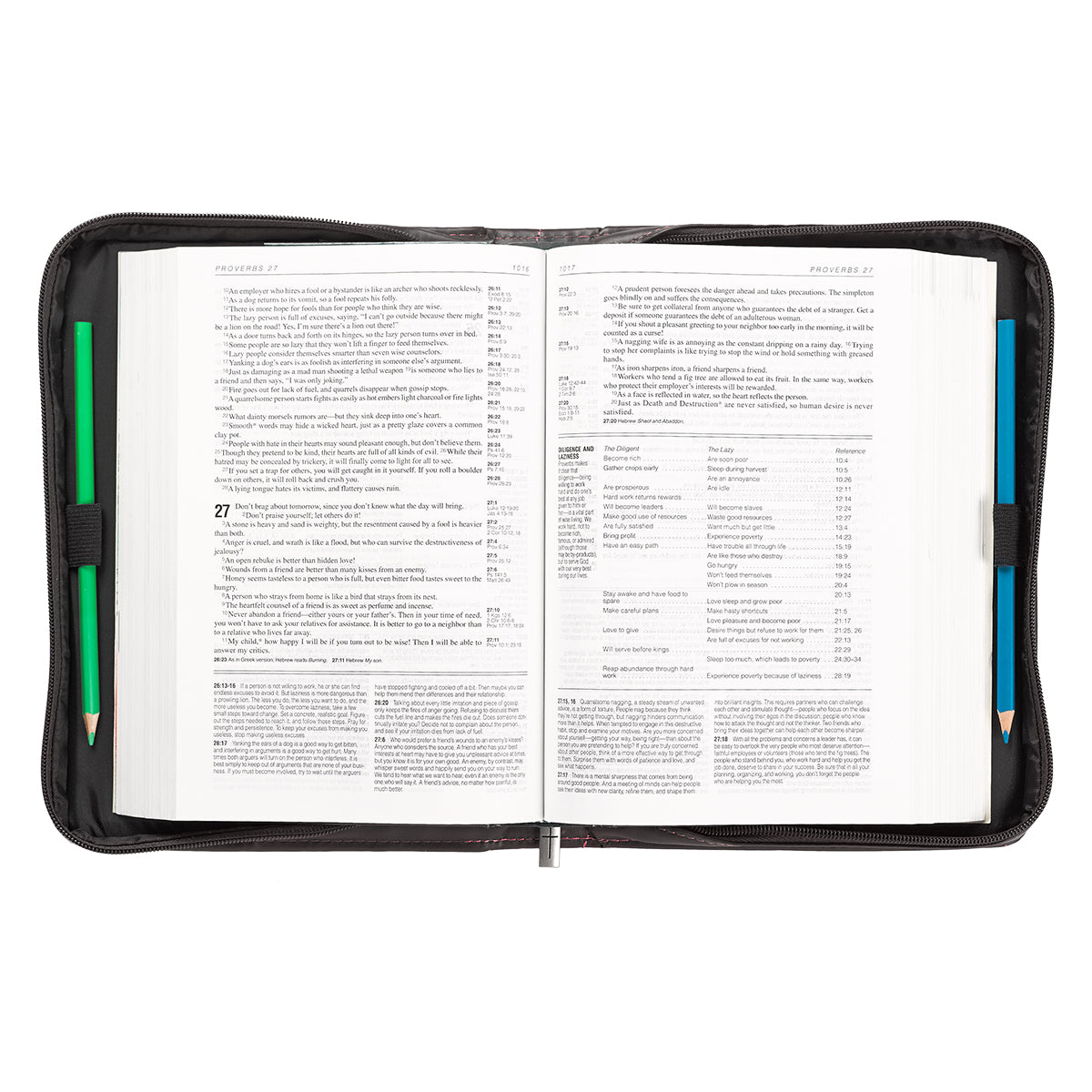 Bible Cover Extra Large: Love, Pink/Brown, Carry Handle Luxleather (1 Cor 13:4-8)