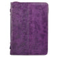Bible Cover Extra Large: Faith, Purple Pattern, Carry Handle