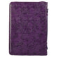 Bible Cover Extra Large: Faith, Purple Pattern, Carry Handle
