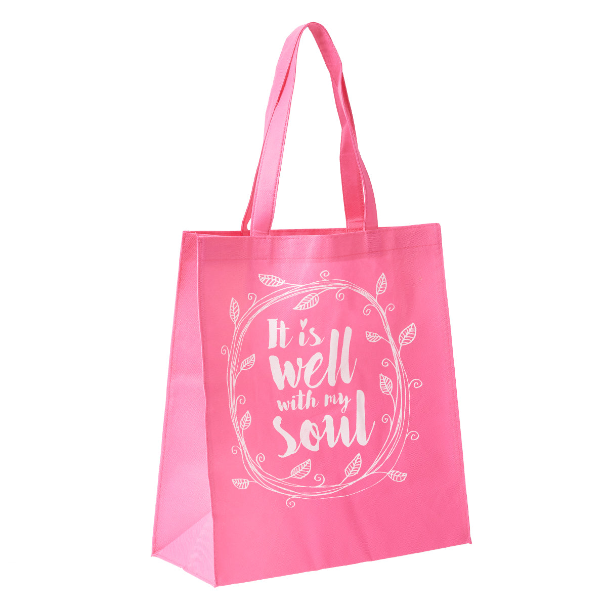 Reusable Tote Bag: It is Well With My Soul (Bright Pink)