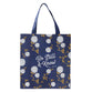 Reusable Tote Bag: Be Still & Know, Navy Floral (Psalm 46:10)