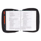 Bible Cover Poly Canvas Medium: Be Still & Know, Navy/White Cotton Flowers, Carry Handle