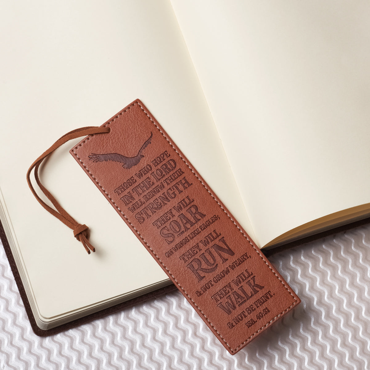Bookmark: Those Who Hope in the Lord...Brown/Brown Cord Tassel (Isa 40:31)