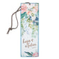 Bookmark: Hope & a Future, Floral/Brown Cord Tassel (Jer 29:11)