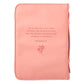 Bible Cover Trendy Large He Works All Things For the Good...Peach/Floral (Romans 8: 28)