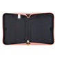 Bible Cover Trendy Medium, He Works All Things For the Good....Peach/Floral Luxleather (Romans 8: 28)