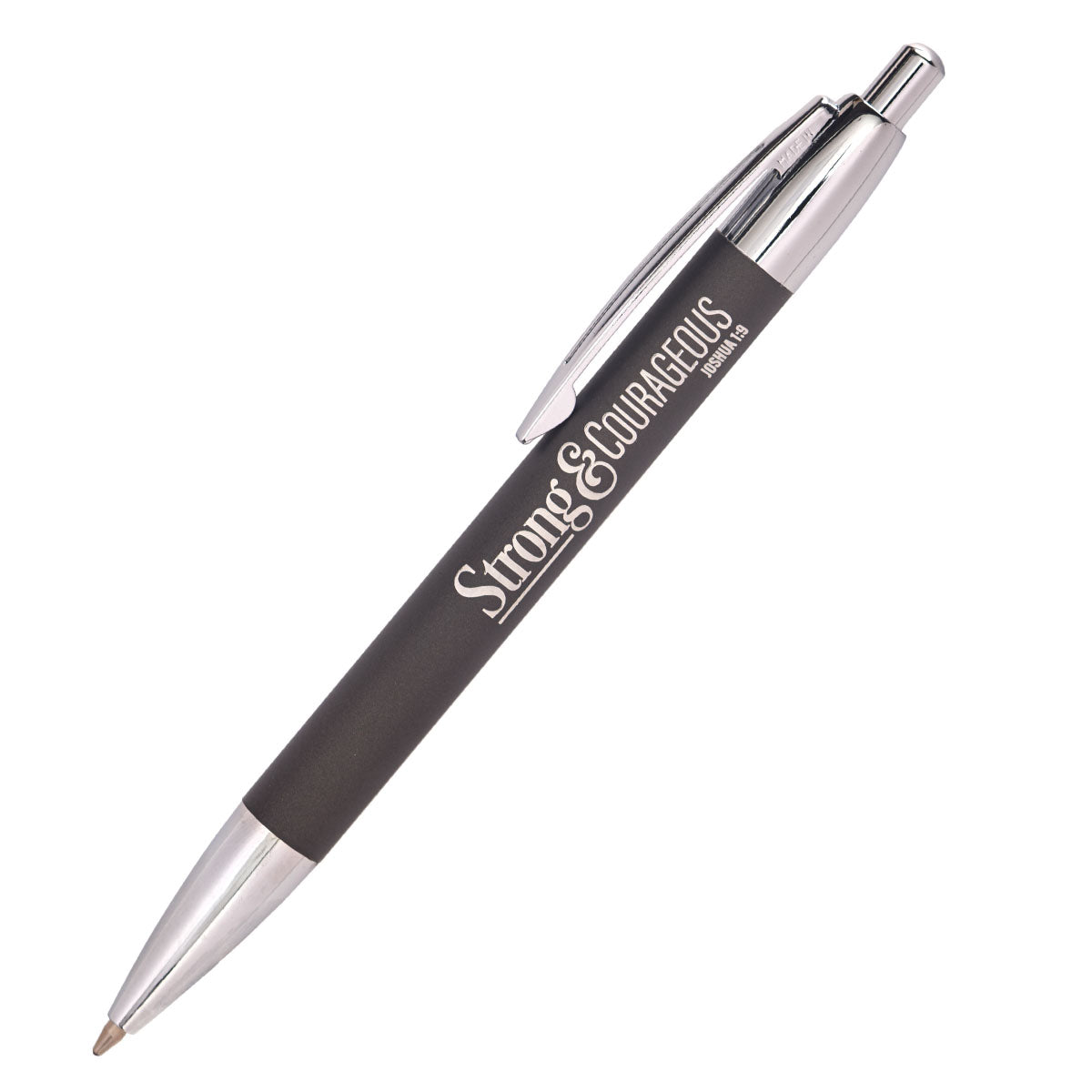 Classic Pen: Strong & Courageous, Black, (Joshua 1:9)
