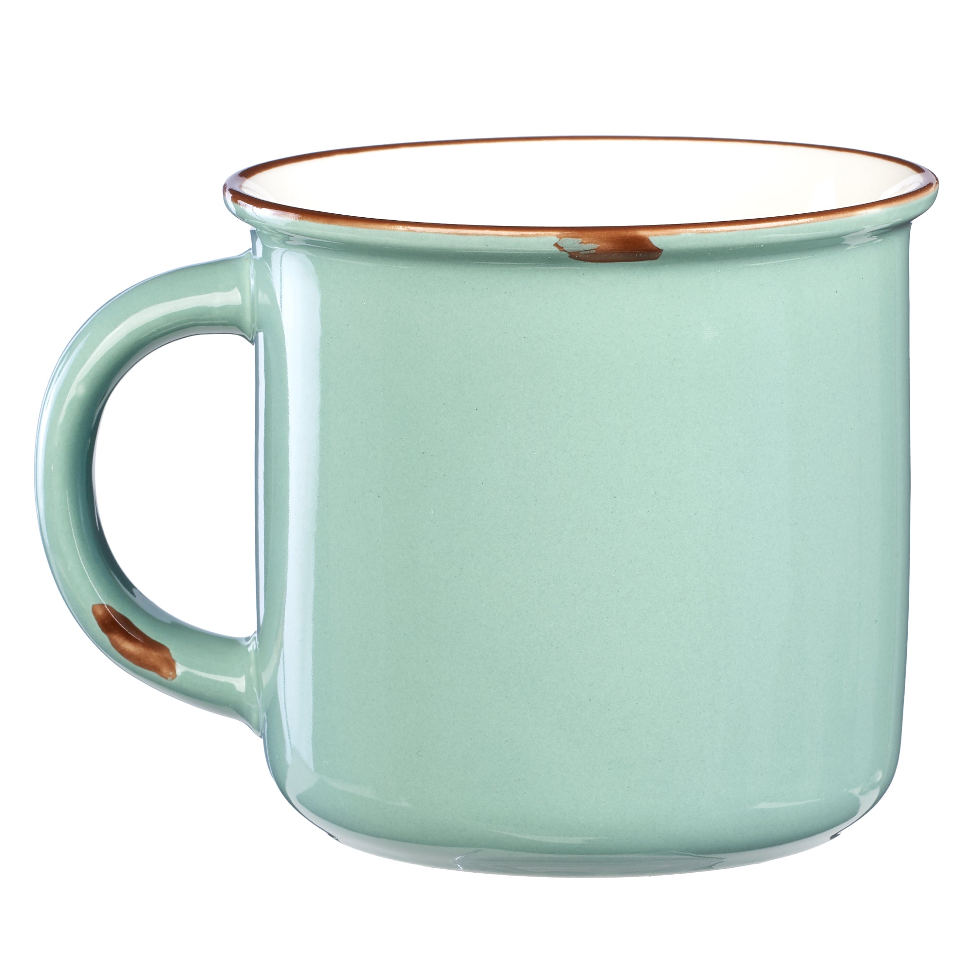 Camp Style Ceramic Mug: Amazing Grace How Sweet the Sound, Green/White