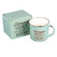 Camp Style Ceramic Mug: Amazing Grace How Sweet the Sound, Green/White