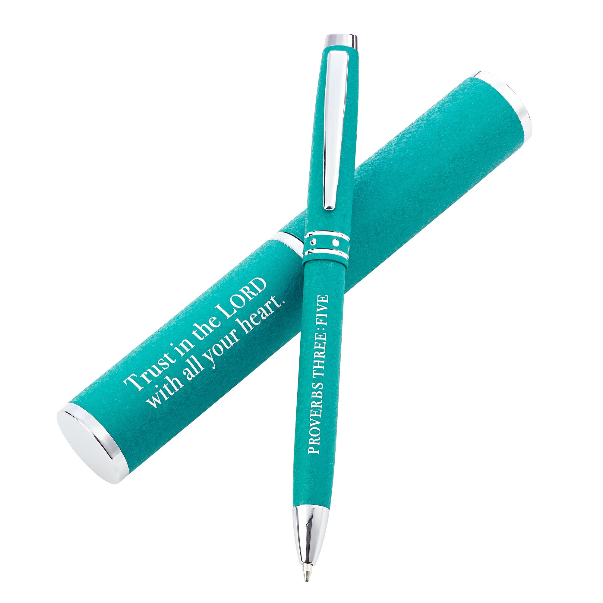 Ballpoint Hologram Pen: Trust in the Lord, Blue/Gold