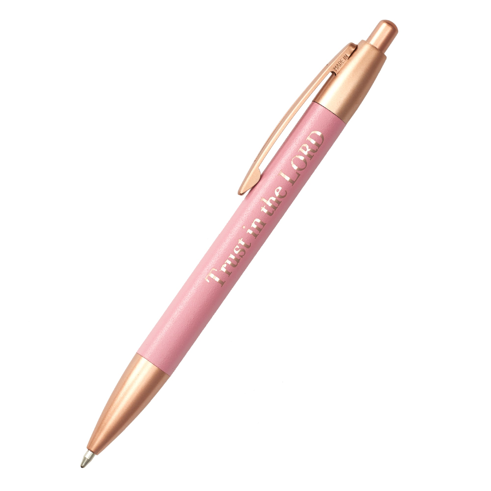 Ballpoint Pen in Gift Box: Trust in the Lord, Pink Floral (Proverbs 3:5)