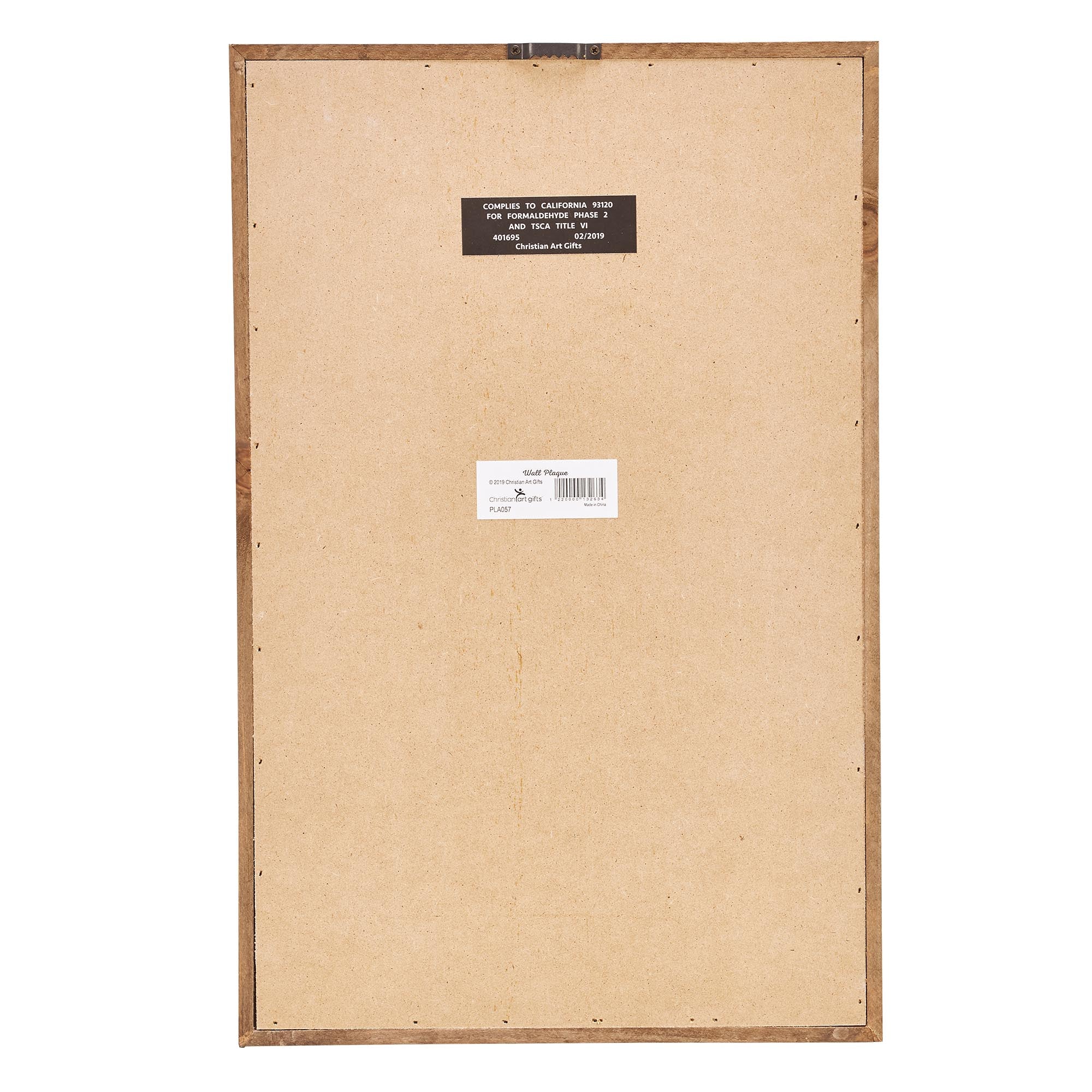 Wall Plaque: The Ten Commandments, Cream/Brown Frame (Mdf)