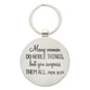 Metal Keyring in Tinbox: I Love You Mom, Round, Blue