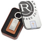 Keyring in Tin: Righteous Man, Brown/Silver (Proverbs 20:7)