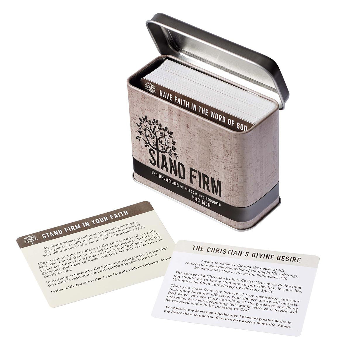 Devotional Cards in Tin: Stand Firm, Daily Inspiration For Men